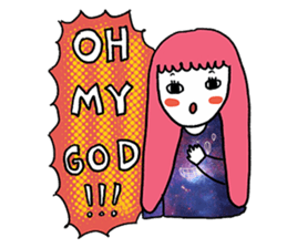 chillin' girl sticker #2865744