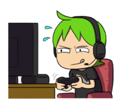 Green Boy Gamer sticker #2867271