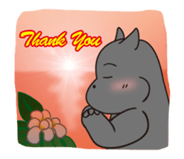 Hippopotamus to fly out into the world sticker #2867884