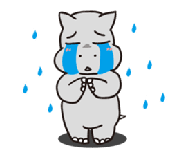 Hippopotamus to fly out into the world sticker #2867892