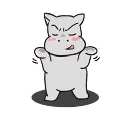 Hippopotamus to fly out into the world sticker #2867895