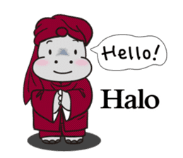 Hippopotamus to fly out into the world sticker #2867911