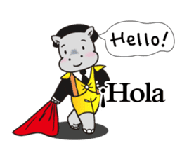 Hippopotamus to fly out into the world sticker #2867912