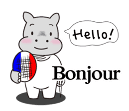 Hippopotamus to fly out into the world sticker #2867914