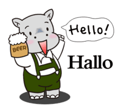 Hippopotamus to fly out into the world sticker #2867915