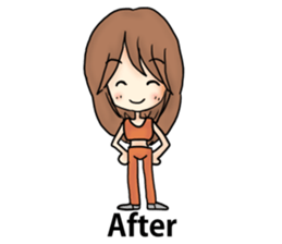 Kansai diet Girls sticker #2868815