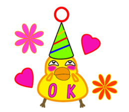 A chick with shining eyes sticker #2869735