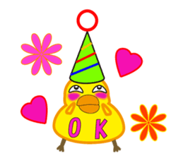 A chick with shining eyes sticker #2869735