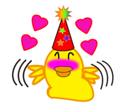 A chick with shining eyes sticker #2869755