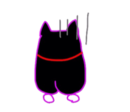 Black Cat Nacchan sticker #2870517