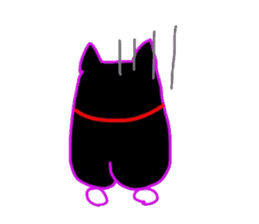 Black Cat Nacchan sticker #2870517