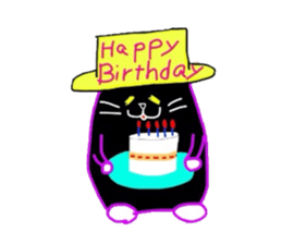 Black Cat Nacchan sticker #2870523