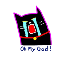 Black Cat Nacchan sticker #2870527