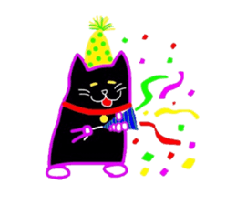 Black Cat Nacchan sticker #2870529
