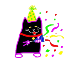 Black Cat Nacchan sticker #2870529