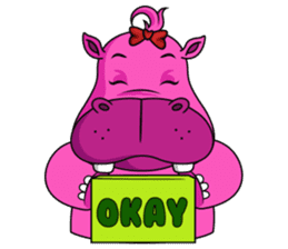Pinky Hippo - too cute - (EN) sticker #2871291