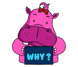 Pinky Hippo - too cute - (EN) sticker #2871293