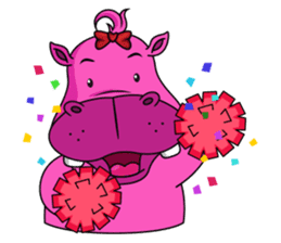 Pinky Hippo - too cute - (EN) sticker #2871294