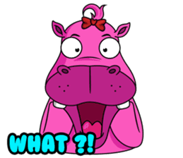 Pinky Hippo - too cute - (EN) sticker #2871295
