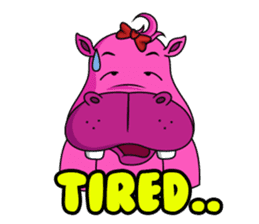 Pinky Hippo - too cute - (EN) sticker #2871299