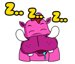 Pinky Hippo - too cute - (EN) sticker #2871300