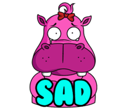 Pinky Hippo - too cute - (EN) sticker #2871303