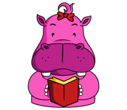 Pinky Hippo - too cute - (EN) sticker #2871307