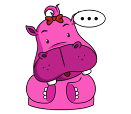 Pinky Hippo - too cute - (EN) sticker #2871316