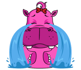 Pinky Hippo - too cute - (EN) sticker #2871318