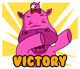Pinky Hippo - too cute - (EN) sticker #2871321