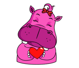 Pinky Hippo - too cute - (EN) sticker #2871324