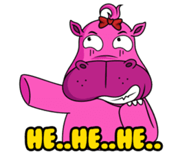 Pinky Hippo - too cute - (EN) sticker #2871328