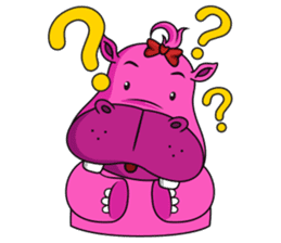 Pinky Hippo - too cute - (EN) sticker #2871329