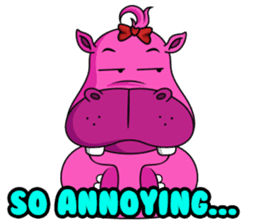 Pinky Hippo - too cute - (EN) sticker #2871330