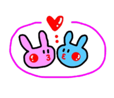 colorful  rabitchan sticker #2871773