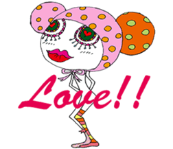 polka dots man sticker #2872491