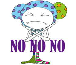 polka dots man sticker #2872492