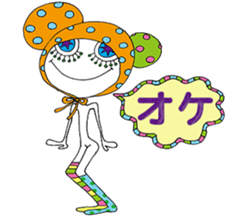 polka dots man sticker #2872493