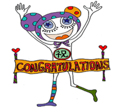 polka dots man sticker #2872517