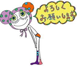 polka dots man sticker #2872527