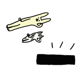 funny rabbit sticker #2874093