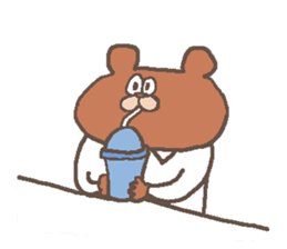 The Part-time workers bear.cafe version. sticker #2874292