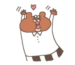 The Part-time workers bear.cafe version. sticker #2874297