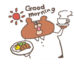 The Part-time workers bear.cafe version. sticker #2874301