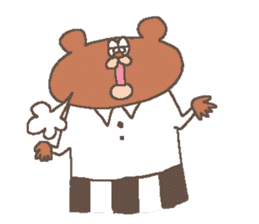 The Part-time workers bear.cafe version. sticker #2874305