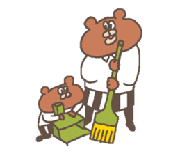 The Part-time workers bear.cafe version. sticker #2874326