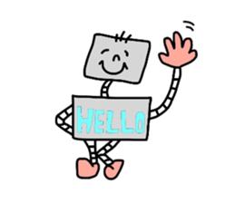 robot&a fat uncle sticker #2875532