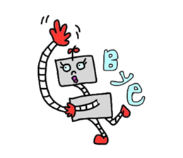 robot&a fat uncle sticker #2875533