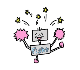 robot&a fat uncle sticker #2875534