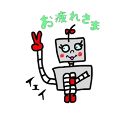 robot&a fat uncle sticker #2875535